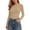 Khaki, variant on Long Sleeve Body Suits Womens Tummy Control Solid Color Tight Fitting Jumpsuit with Long Sleeves and Proof Milk Silk Womens Long Sleeve Bodysuit