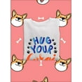 thumbnail image 3 of Hug Your Corgi Calligraphy Sweatshirt Women -Image by Shutterstock, Female Small, 3 of 4