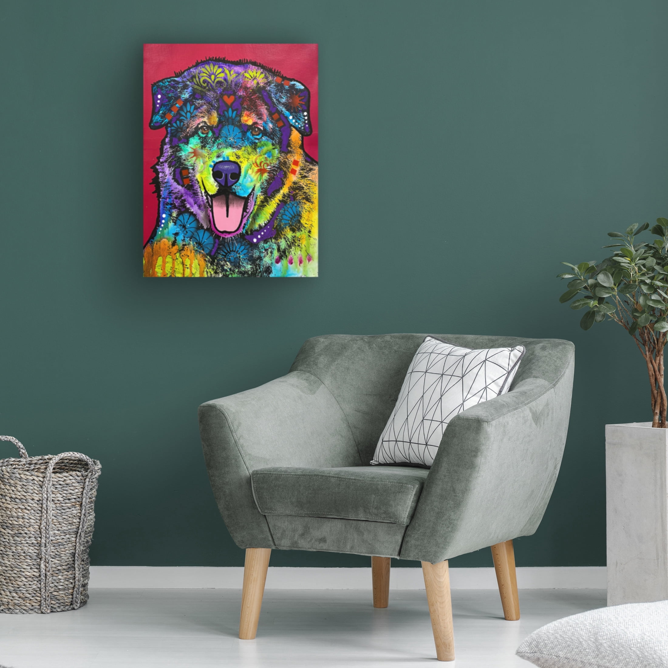 Canvas Wall Art - Dean Russo 'I Will Always Be A Lap Dog No Matter How Big I Get' Wall Art for Living Room, Bedroom, or Office Décor by Trademark Fine Art - 18 x 24 Inches