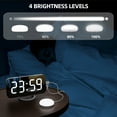 thumbnail image 4 of Necvior Power-off Memory Wake Up Light Clock for Kid Heavy Sleeper Vibrating Bed Shaker Sleep Aid Alarm Snooze Mirror Nightlamp, 4 of 16