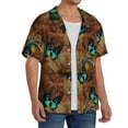 thumbnail image 2 of Kdxio Men'S Hawaiian Shirt For Men Short Sleeve Shirt Vintage Butterfly Green Summer Casual Holiday Beach Button Down T-Shirts, 2 of 5