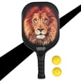 thumbnail image 4 of Raqueta de tenis de Leijiier para fibra de carbono adulta deportes al aire libre raqueta de raqueta Elástico portátil recreativo con bolsa de almacenamiento 061 AweSitey OD002742-01B, 4 of 7