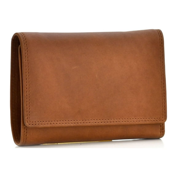 300799-CG Womens Trifold Leather Wallet in Tan Color | Style n Craft