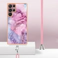 thumbnail image 3 of Mantto for Samsung Galaxy S24 Ultra Case, with Lanyard Adjustable Strap, Marble Pattern Soft TPU Bumper Hard PC Back Shockproof Protective Glossy Stylish Durable Phone Case for Women Girls,Pink, 3 of 7