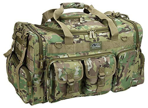 18 Tactical Duffle Military Molle Gear Shoulder Strap Range Bag TF118 BK Black In 1800 cu