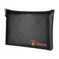 thumbnail image 1 of Fireproof Document Bag, Waterproof Fire-resistant Zippered Pocket for Cash, Bank File, Passports, Photos, Valuables and Jewelry Protection (29cm * 20cm), 1 of 8