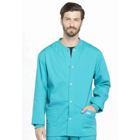 

Cherokee Workwear Professionals Men Warm Up Scrubs Jacket Snap Front WW360