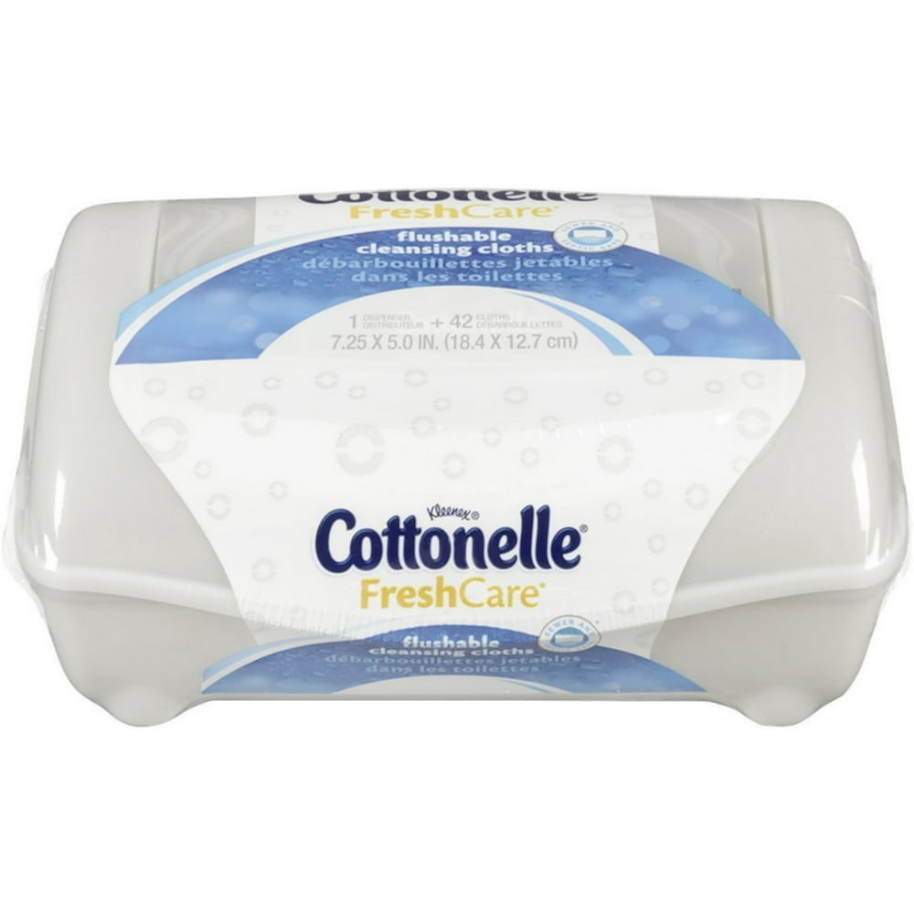 Cottonelle Fresh Care Flushable Cleansing Cloths 42 ea (Pack of 3
