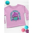 thumbnail image 4 of Blessed Girl Kids Long Sleeve T-Shirt Cupcake, Light Pink, XS, 4 of 4