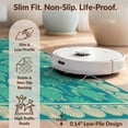 thumbnail image 6 of Design&I 8'x10' Washable Area Rug Beach Nautical Ocean Tropical With Seashell Border Sea Turtle Refined Structured for King Size Bedroom, Under Bed, Sleek Flatweave Pet Friendly, 6 of 7