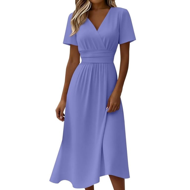 purple club dresses plus size Plus Size - Purple Challis Slit Maxi Dress