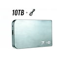 thumbnail image 4 of Hent External USB Hard Drive (10TB) — Portable Mobile Storage & Backup, Ultra-Slim Capacity Expansion Device (USB 3.0) — Compatible with PC, Mac, and Laptops (Silver), 4 of 4