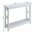 thumbnail image 4 of Convenience Concepts Omega Console Table with Shelf, White Faux Marble/White, 4 of 4