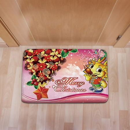 

Tanwpn Christmas Cartoon Home Door Mat Absorbent Mat Living Room Kitchen Floor Mat