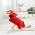 thumbnail image 4 of Albornoz ajustable para perros Salvador Toalla de Secado Absorción rápida de humedad con cinturón Rojo M, 4 of 8