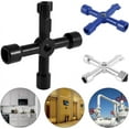 thumbnail image 3 of Sturdy And Durable Universal Cross Key, Zinc Alloy Multi-functional Opening Key for Wide Application Control Cabinets Shut-off Systems, 3 of 5