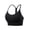 Black, variant on Woman Bras With String Quick Dry Shockproof Running Fitness Large Size Underwear Padded Bras