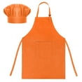 thumbnail image 1 of TOPTIE Cotton Canvas Kids Cooking Aprons and Chef Hat Set, 1 of 7