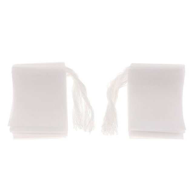 100 bolsitas de té desechables con filtro - Plegables Cordón 5x6cm