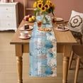 thumbnail image 3 of Table Runner - 72 Inch Long, Blue Coastal Kitchen Dining Table Runner Dresser Scarves, Summer Beach Starfish Shell Coral Nautical Farmhouse Decor for Coffee Tables Wedding Party Banquet, 3 of 8