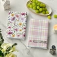 thumbnail image 5 of Sm:)e Hello Sunshine Sping Flowers Kitchen Towels Set of 4, 18x26 Inch, Buffalo Plaid, 5 of 6