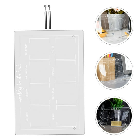 SHINYPASING 1 Set Dry Erase Board Acrylic Transparent Desk Accessory