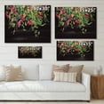 thumbnail image 4 of Designart 'Floral Tropical Leaves On Black Background' Farmhouse Print on Natural Pine Wood, 4 of 5