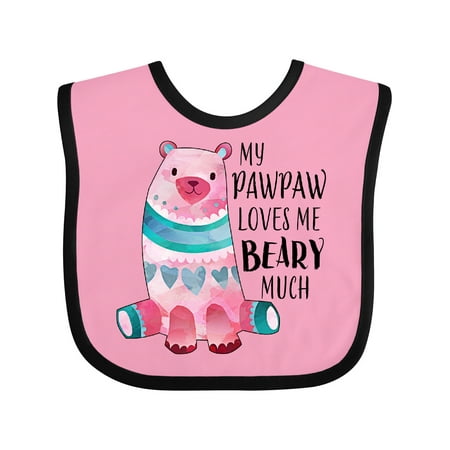 

Inktastic My Pawpaw Loves Me Beary Much with Cute Bear Gift Baby Boy or Baby Girl Bib