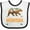 White and Black, variant on Inktastic Montana Vacation Bear Silhouette Boys or Girls Baby Bib