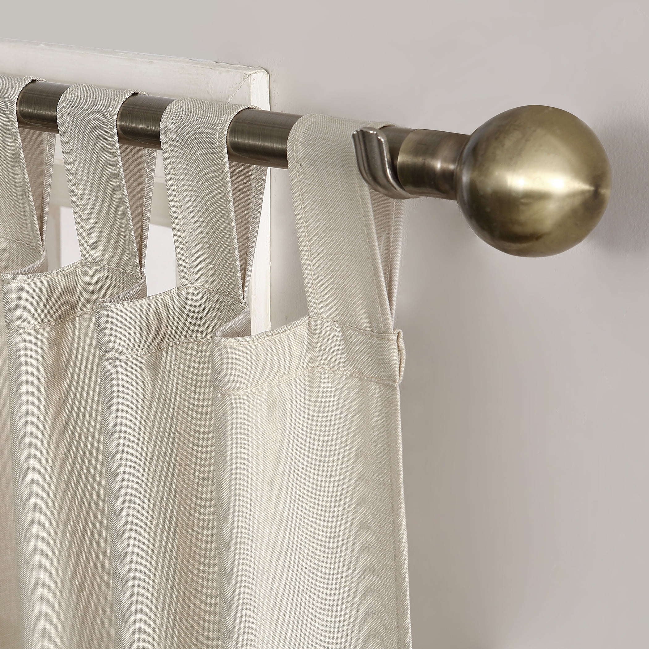 No. 918 Farrell Semi-Sheer Tab Top Curtain Panel40" x 63", Ecru