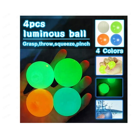 

4pcs Led Glow Balls For Night Built-in Led Lights Mixed Color