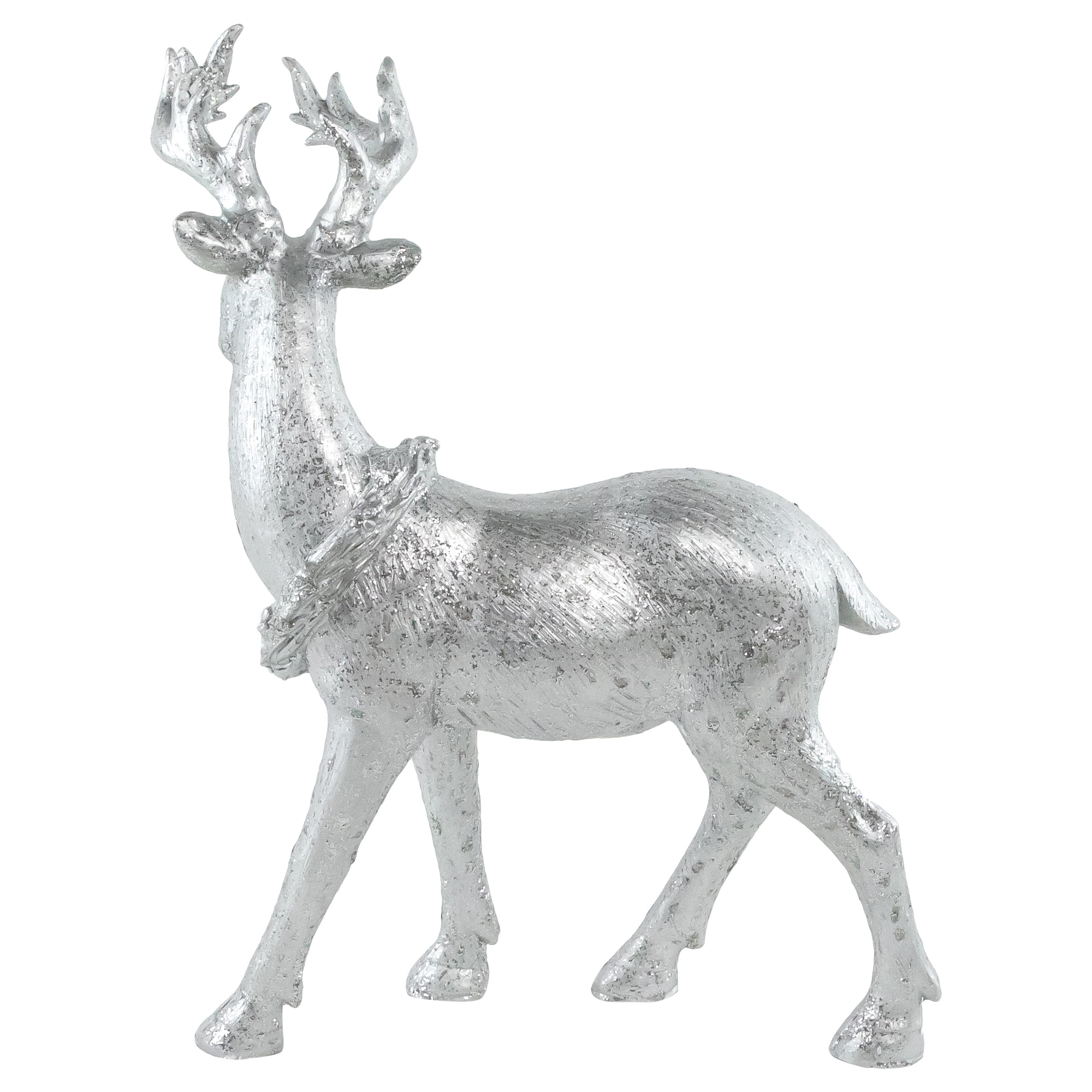 11.5" Elegant Silver Christmas Table Top Reindeer Figure