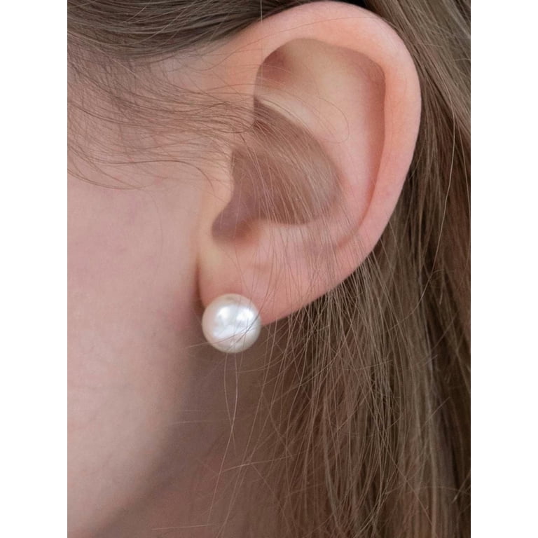 YAMI Akoya Cultured Pearl Stud Earrings, 7-7.5mm photo 6