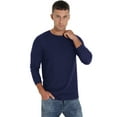 thumbnail image 3 of GIRUNS Mens Waffle Crew Neck Long Sleeve Pullover Shirts Casual Lightweight Fitted Basic T-Shirt, 3 of 5