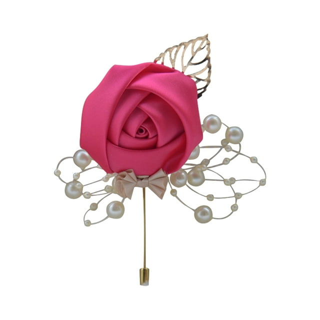 kurtrusly Mariage 643 Mariage Marié et Mariée Fleur Simulée Poitrine Fleur Broche Fleur Fleur Simulée Halloween Noël