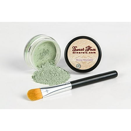 GREEN CORRECTOR w/ BRUSH Mineral Makeup Concealer Foundation Bare