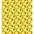 thumbnail image 3 of Fruits Duvet Cover Set, Symmetrical Pattern Illustration of Apricots as Whole and Half, Decorative 3 Piece Bedding Set with 2 Pillow Shams, Queen Size, Pastel Yellow Orange and Green, by Ambesonne, 3 of 3