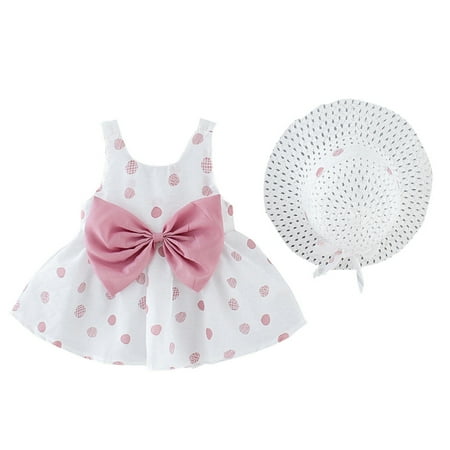

Dresses for Teens Girls Sleeveless Mini Dress Dot Pink 11