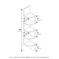 thumbnail image 2 of Estante de esquina Furinno Rossi, 5 niveles, soporte de pared flotante, blanco, 2 of 6