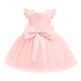 thumbnail image 6 of Flower Girl Dresses for Wedding Sleeveless Princess Pink V-Back with Big Bow Summer Dress Girls Dresses Size 5-6 Years, 6 of 7