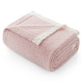 thumbnail image 4 of Snuggle Sac Fuzzy Reversible Microfiber Throw Blanket,Ultra Soft Knit Throw,Pink,50*60", 4 of 5