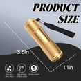 thumbnail image 7 of HIBIBUD 3.5" Gold Mini Flashlight,LED UV Battery Powered Pocket Light for Camping,Nail Curing, 7 of 7