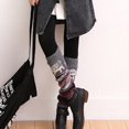 thumbnail image 3 of Kcolen Christmas Gifts Knitted Woolen Fawn Stack Snowflake Socks Thicken Foot Leggings Warmer Pile Christmas Cozy Thermal Calf-Length, 3 of 9