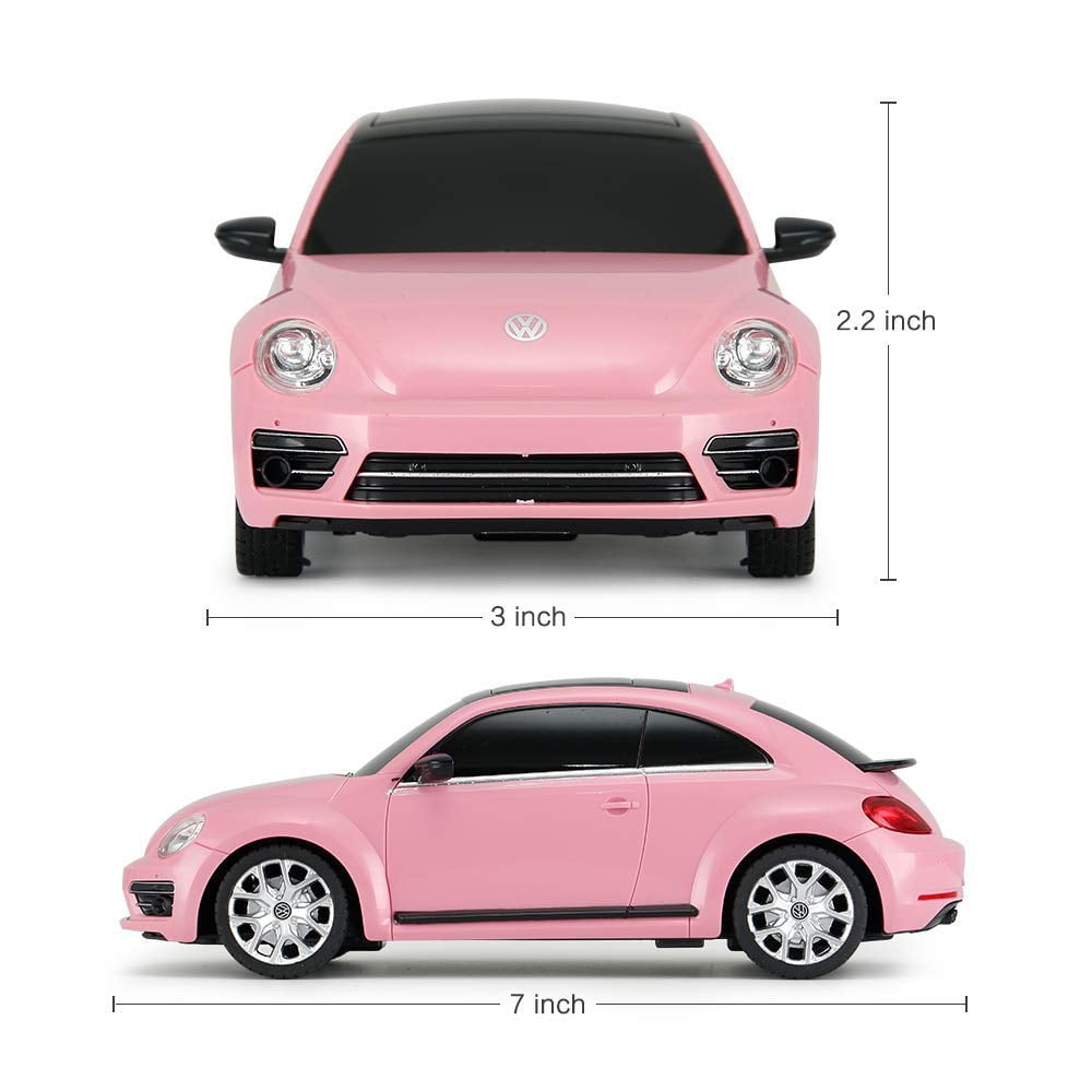 Radio Remote Control 1/24 Scale Volkswagen Beetle Licensed RC Model Car (Pink)