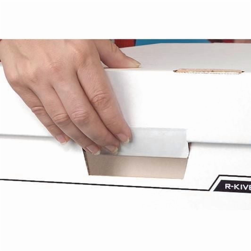 Boîte de rangement Bankers Box® R-Kive® - Lettre/légal, blanc/noir, paq. de 2
