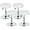 4 Pcs, variant on SONGMY 1 PC Adjustable Height Vanity Stool, White 360掳 PU Leather Makeup Stool, Swivel Beauty Salon Chair