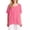 Hot Pink, variant on MEICHEN Women's Summer Short Sleeve Solid Casual Cotton Linen Tops Fashion Loose Crewneck Blouse Tshirts for Women