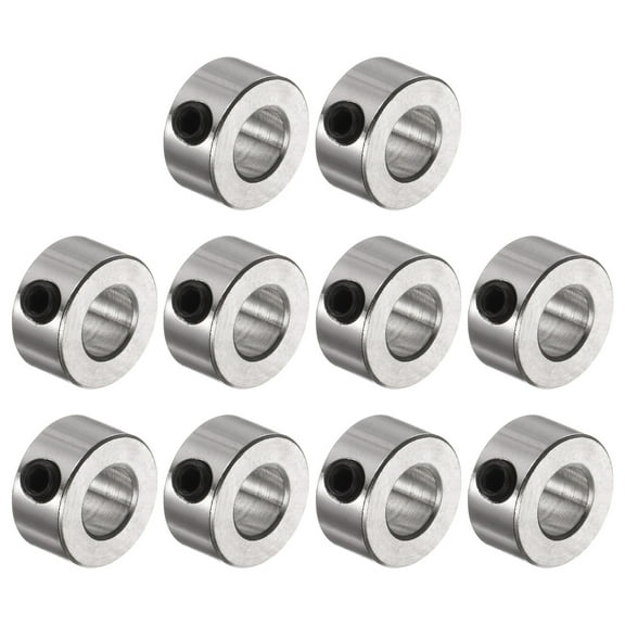 10 Packs Set Screw Collars 5.05mm Bore Shaft Collars, 10mm OD, 5mm Width, Gear Stopper Wheel Collar