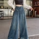 thumbnail image 1 of Pantalones vaqueros de estilo Retro para mujer, Jeans sueltos azules de calle alta, pantalones de fregona rectos de cintura alta, pierna ancha, 1 of 5