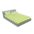 thumbnail image 2 of Ambesonne Lime Green Fitted Sheet & Pillow Sham Set, Watercolor Lines, Calking, White Lime Green, 2 of 2